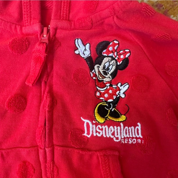 🌟3/$20🌟 Disney Red Minnie Mouse zipper hoodie 🎀Bows make me Happy+carters pants - Picture 3 of 7